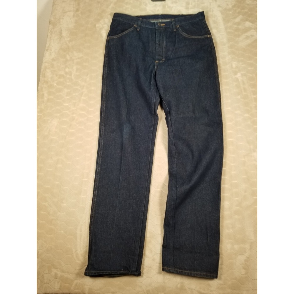 VTG Rustler Western Wear Denim Jeans Dark Wash Hardly Worn Tag 36x34 Fits True